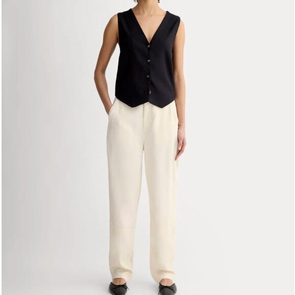 Everlane Butter Soft Cotton Chino Pant in Bone - Picture 1 of 16